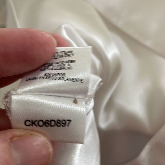 BCBGMaxAzaria white chiffon dress. NWT - Picture 6 of 8